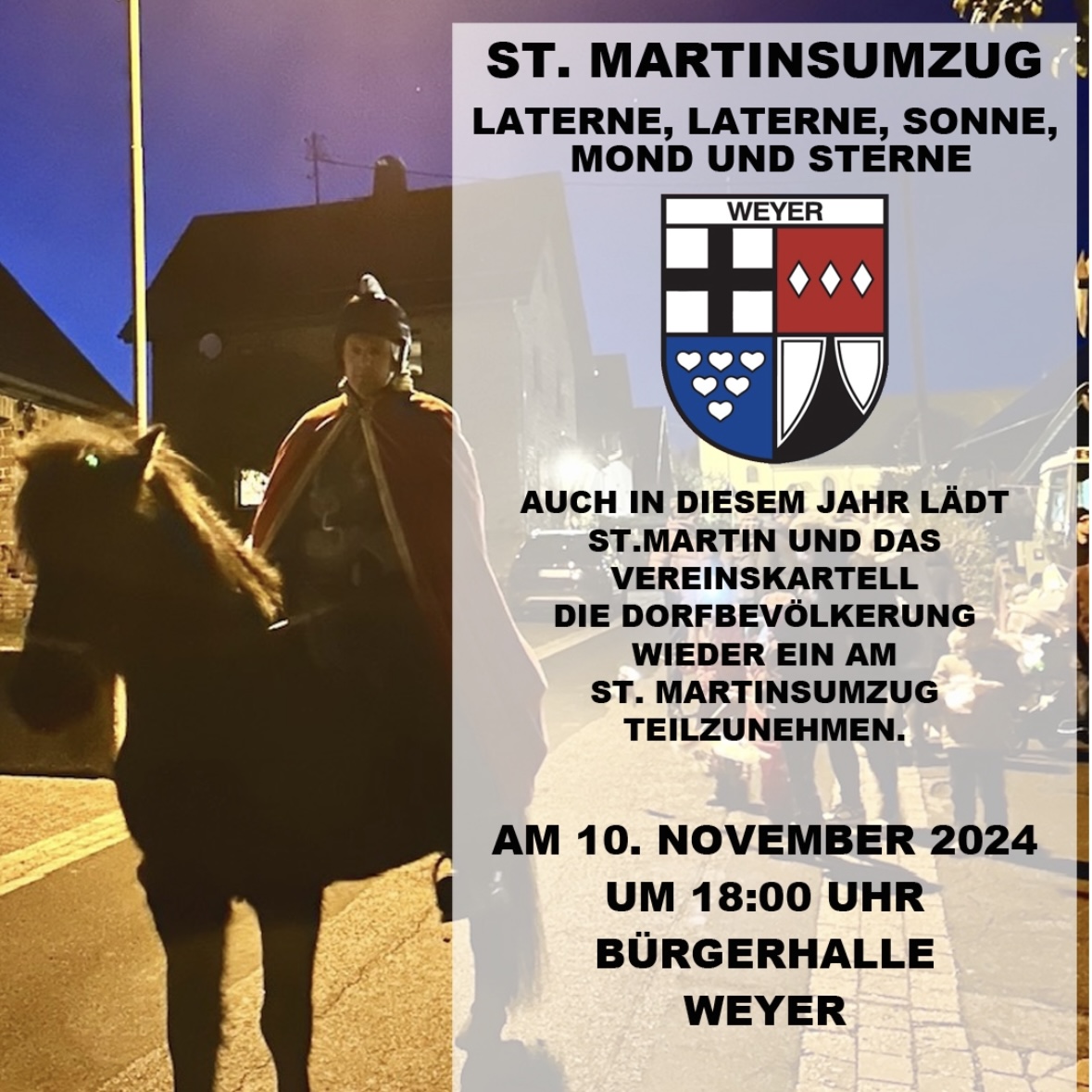 Einladung zum St. Martinsumzug in Weyer 2025
