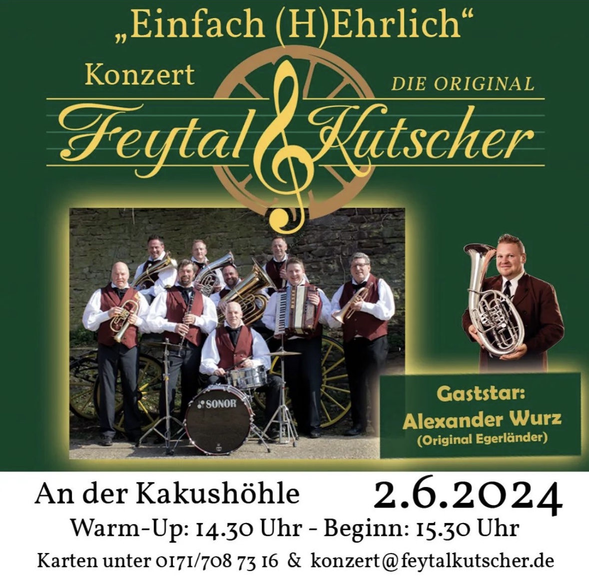 Konzert der Original Feytal Kutscher an der Kakushöhle