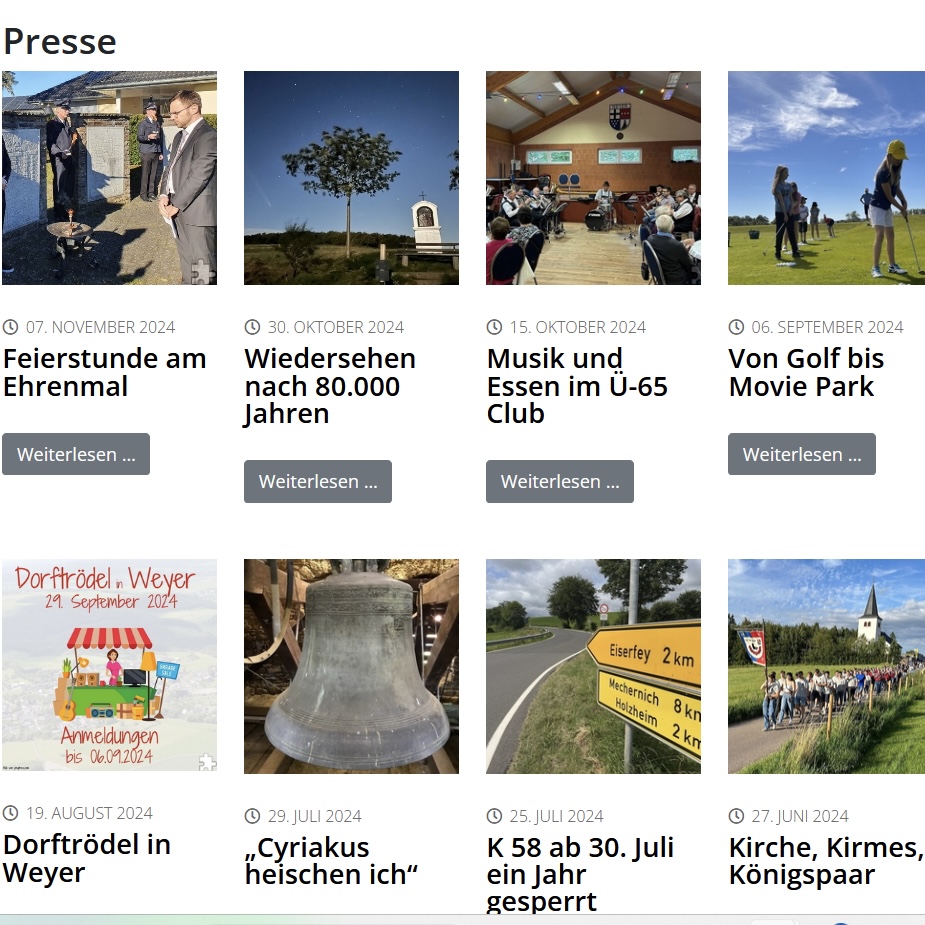 Presse & Archiv: Einblicke in die Geschichte Weyers