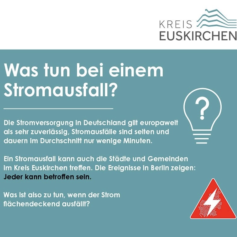 Vorsorge für länger anhaltende Stromausfälle