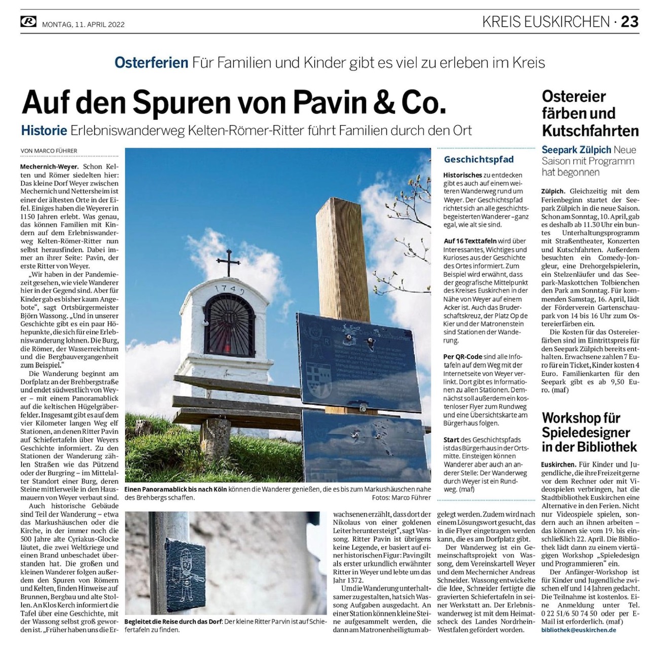 Auf den Spuren von Pavin & Co. 