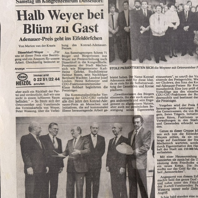 Halb Weyer bei Blüm zu Gast