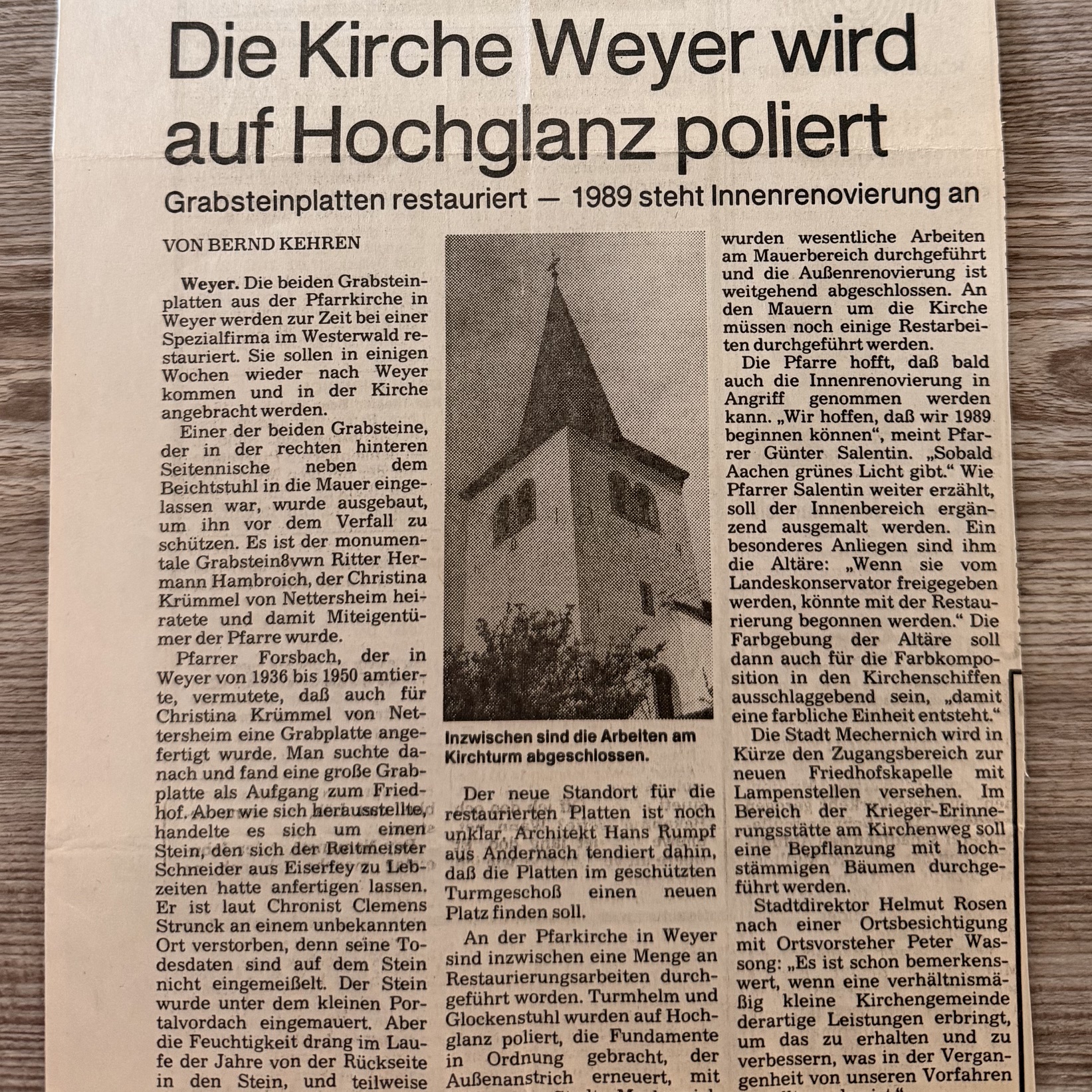 Die Kirche Weyer wird auf Hochglanz poliert