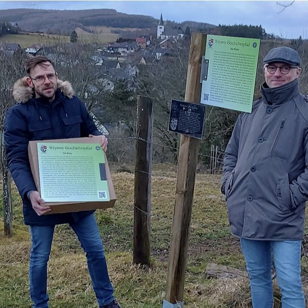 Geschichtspfad angelegt Der Mittelpunkt des Kreises Euskirchen liegt in Weyer