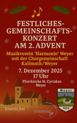 Festliches Gemeinschaftskonzert am 2. Advent