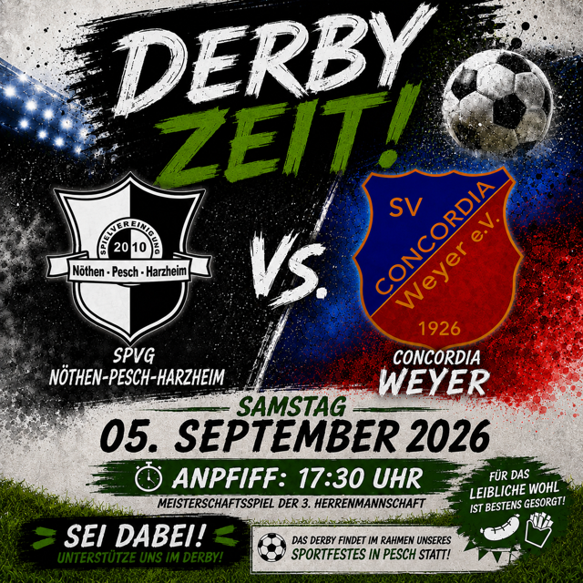 Derby-Time - Concordia Weyer trifft auf Nöthen-Pesch-Harzheim
