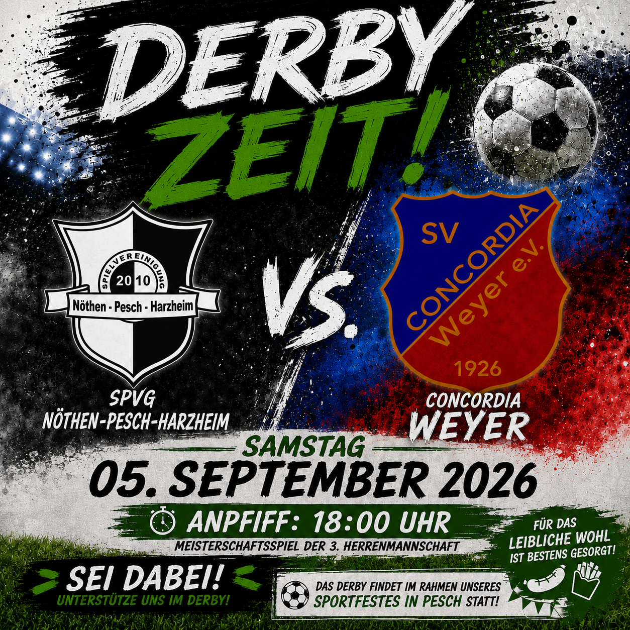 Derby-Time - Concordia Weyer trifft auf Nöthen-Pesch-Harzheim