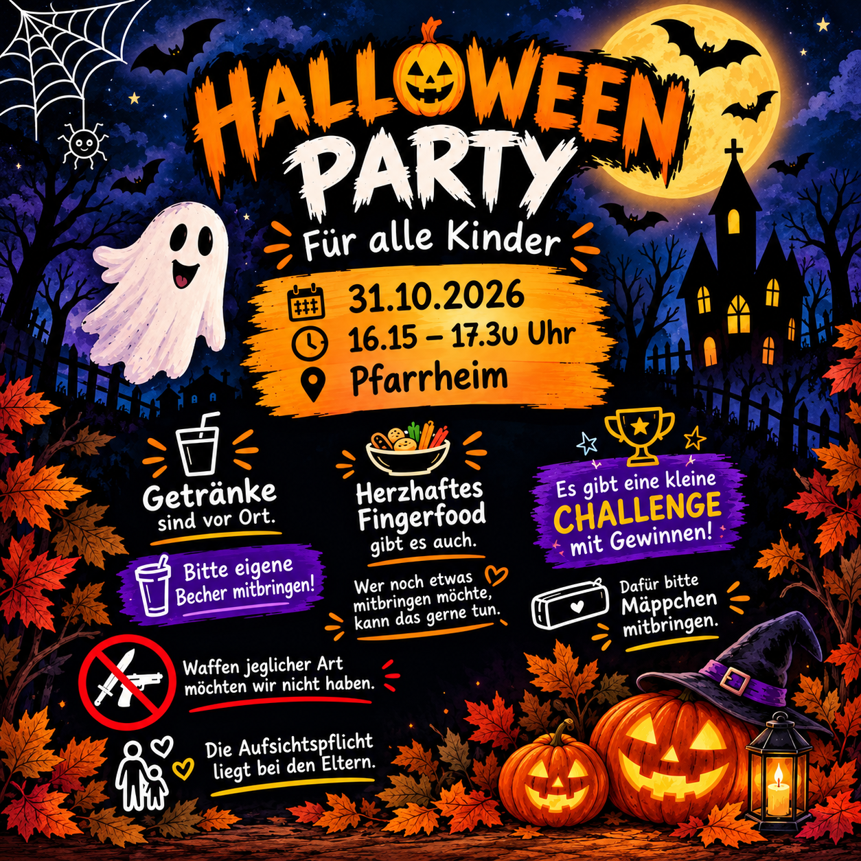 🎃 Halloween-Party für alle Kinder! 👻