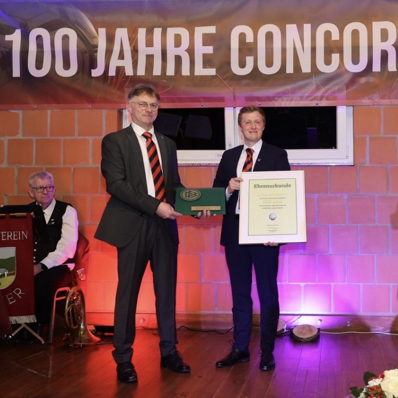 Festkommers eröffnet Jubiläumsjahr: 100 Jahre SV Concordia Weyer